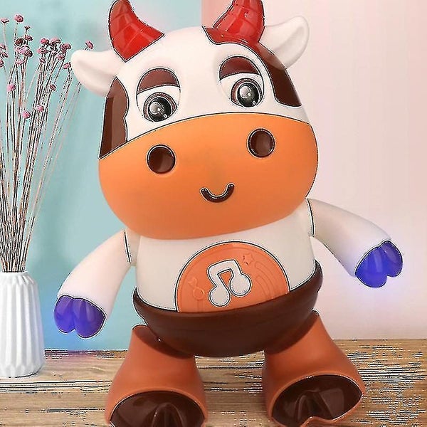 Electric Dancing Cow Can Sing And Dance Swinging Lights Music Children's Robot Carousel 5