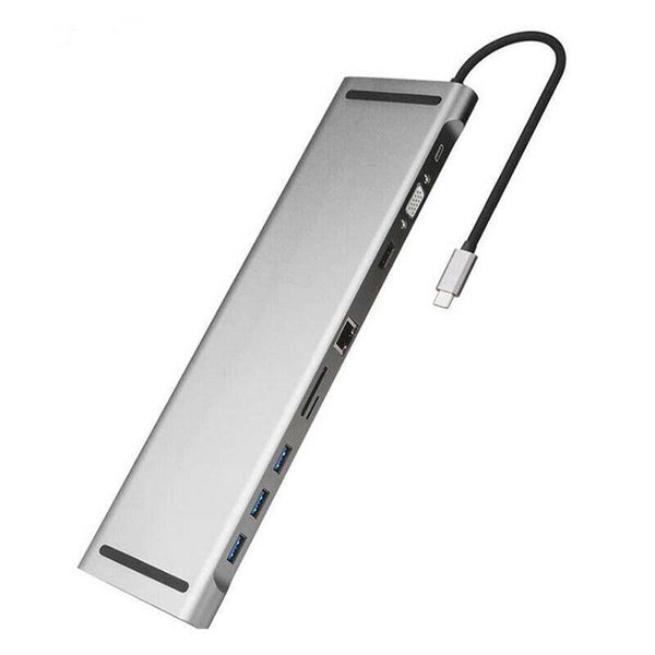 MacBook Compatible Type-C USB Hub Docking Station with USB 3.0 HDMI/Network P... Carousel 1