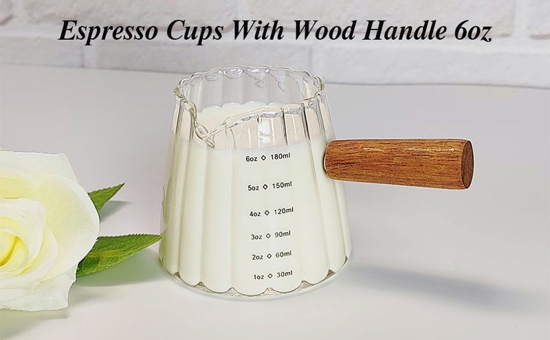 Espresso Cups With Wood Handle 6oz,Espresso Accessories,Milk Frothing Pitcher,Gl Carousel 1