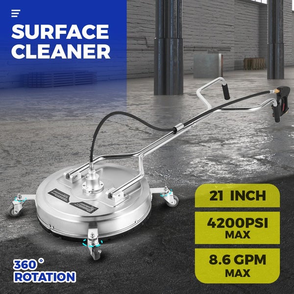 21 Inch 4200PSI Industrial Grade Pressure Washer Surface Cleaner Stainless Steel Carousel 2
