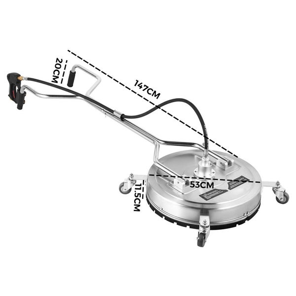 21 Inch 4200PSI Industrial Grade Pressure Washer Surface Cleaner Stainless Steel Carousel 9