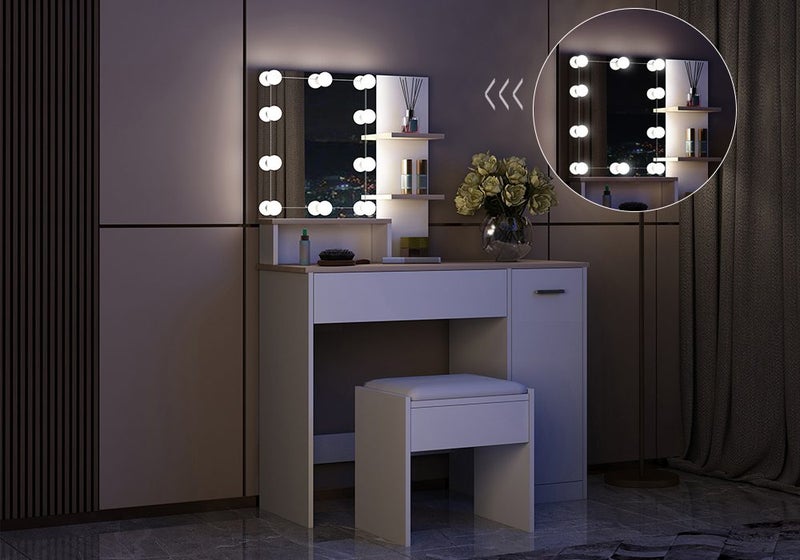 Dressing Table Makeup Table Stool Set Carousel 1