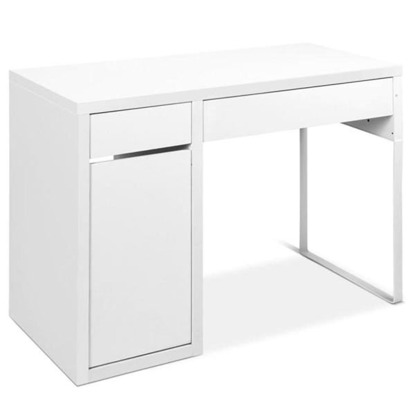 Artiss Metal Desk with Storage Cabinets - White Carousel 1