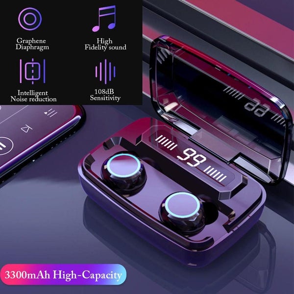 M11 Wireless In-Ear Sports Bluetooth 5.0 Headset with Digital Power Display a... Carousel 2