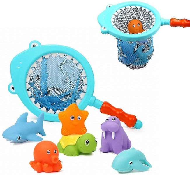 Bath Toy Floating Fishing Animals Squirts Toys Games Playing Set With Fishing N Carousel 2