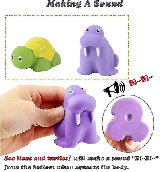Bath Toy Floating Fishing Animals Squirts Toys Games Playing Set With Fishing N Carousel 4