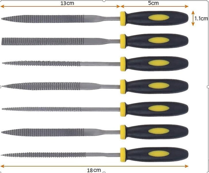 Wood Carving Tools Set - 6 Wooden Needle Files And Rasps With Rubberized Handle62974818977666111