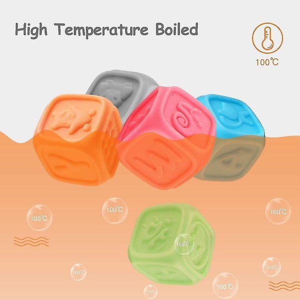 Baby Tactile Grab Ball Toy Baby Teether Multi-textured Soft Rubber Grab Ball Ba Carousel 5