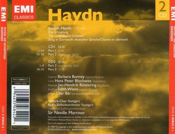 Joseph Haydn – Die Schöpfung / Bonney Olaf Bar Marriner 2CD Carousel 2