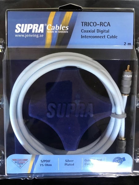 SUPRA TRICO 1RCA-1RCA DIGITAL INTERCONNECT 1MTR Carousel 2