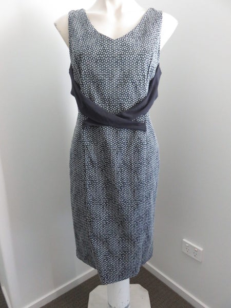 OBI NEW ZEALAND, STUNNING JACQUARD PRINT DRESS SZ 16 Carousel 1