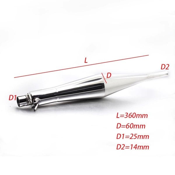 Stainless Steel Exhaust Pipe for 26cc-35cc RC Gas Boat Carousel 1