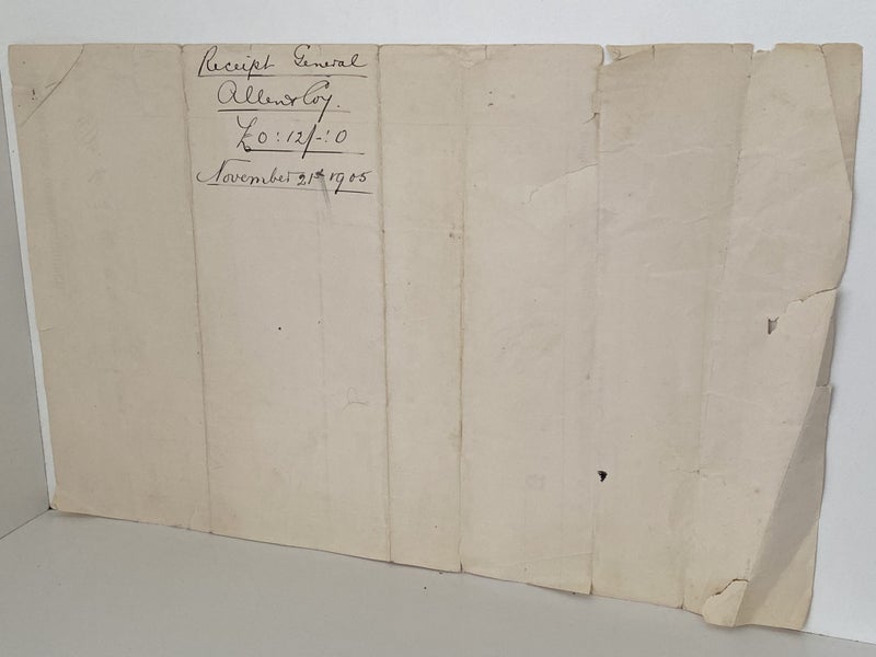 ANTIQUE INVOICE / RECEIPT: E.G. Allen & Co. Port Chalmers - Coal & Agents 1905 Carousel 3