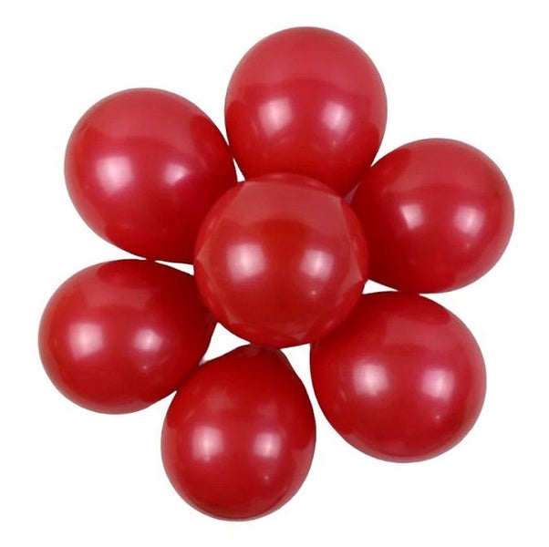 Party Matte Balloons 100 Pack 25Cm - Red Carousel 1