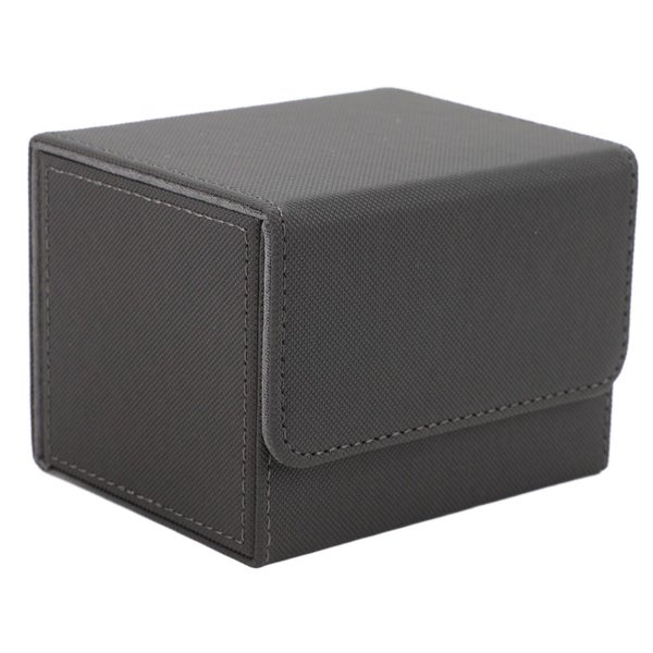 card deck case Card Deck Box Magnetic Flap Lid Large Capacity PU Leather Card Carousel 20