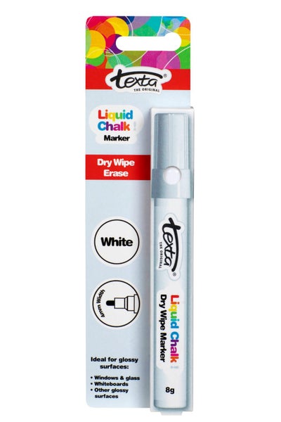 Texta Liquid Chalk Marker Bullet Dry Wipe White Carousel 2
