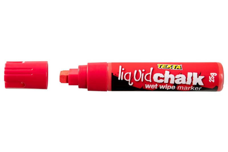 Texta Liquid Chalk Marker Wet Wipe Red Carousel 1