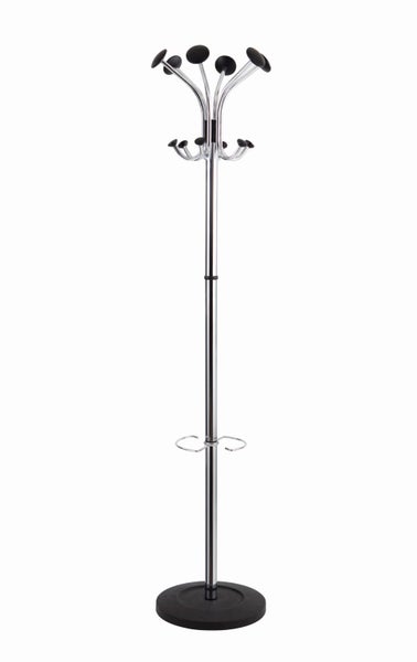 Alba Chromy Coat Rack 1770 x 380 x 380mm BLACK / CHROME Carousel 1