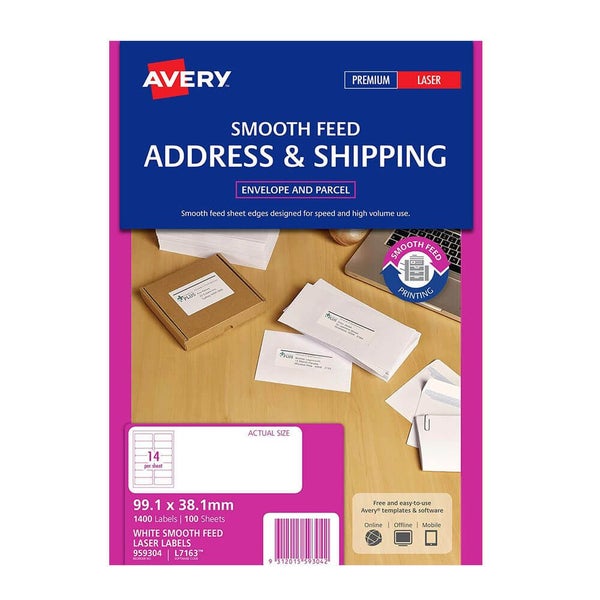 Avery Smooth Feed Laser Label 100pk Carousel 1
