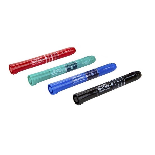 Crayola Take Note Chisel Tip Whiteboard Marker Assorted 4pk Carousel 1