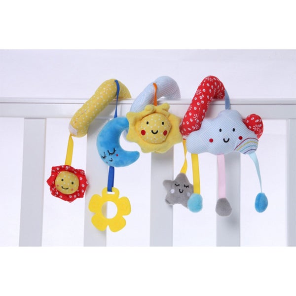 Baby Stroller Hanging Ornament with Squeak and Rattle Carousel 1
