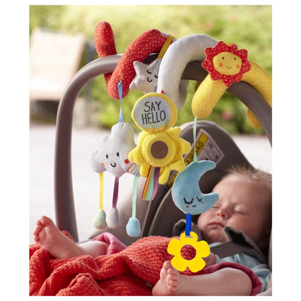 Baby Stroller Hanging Ornament with Squeak and Rattle Carousel 2