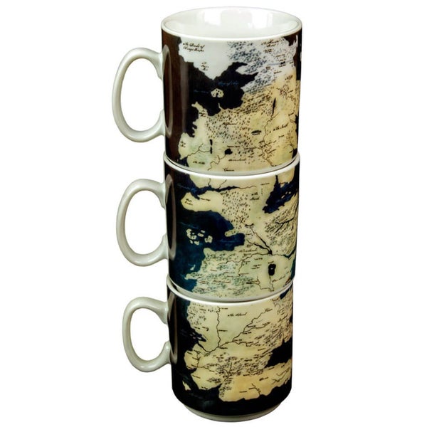 Game of Thrones Stacked Westeros Map Mug Set Carousel 1