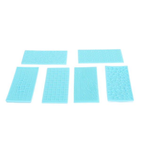 sugarcraft pattern molds 6PCS Cake Pattern Molds Hard Plastic Texture Embossing Carousel 1