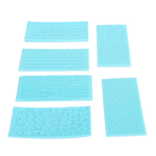 sugarcraft pattern molds 6PCS Cake Pattern Molds Hard Plastic Texture Embossing Carousel 2