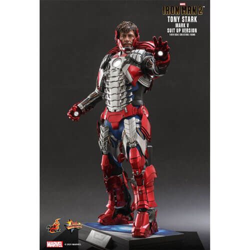 Iron Man 2 Tony Stark Mark V Suit Up 1:6 12" Action Figure Carousel 2