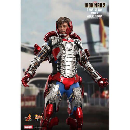 Iron Man 2 Tony Stark Mark V Suit Up 1:6 12" Action Figure Carousel 3