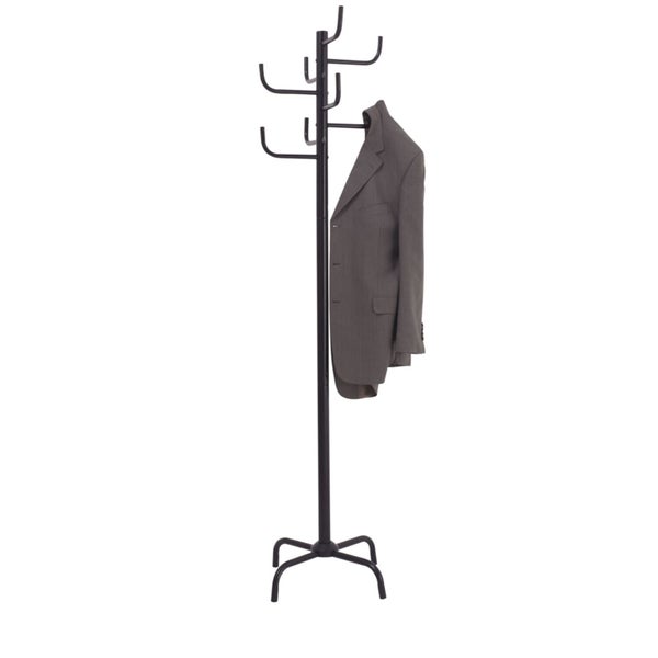 Jastek Coat Rack Stand 8 Hooks BLACK Carousel 1