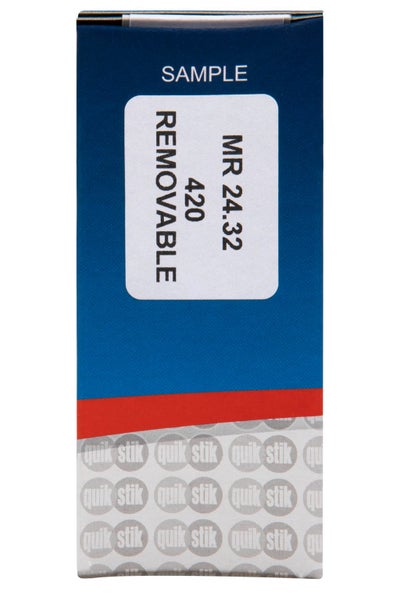 Quikstik Rectangle White Labels 24 x 32mm Carousel 2