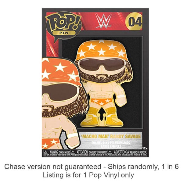 Randy Macho Man Savage 4" Pop! Enamel Pin Chase Ships 1 in 6 Carousel 1