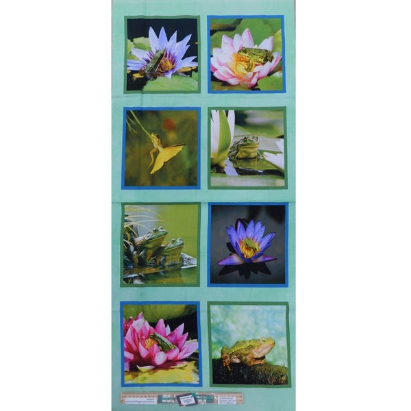 Patchwork Quilting Sewing Fabric Fab Frogs A Panel 50x110cm Carousel 1