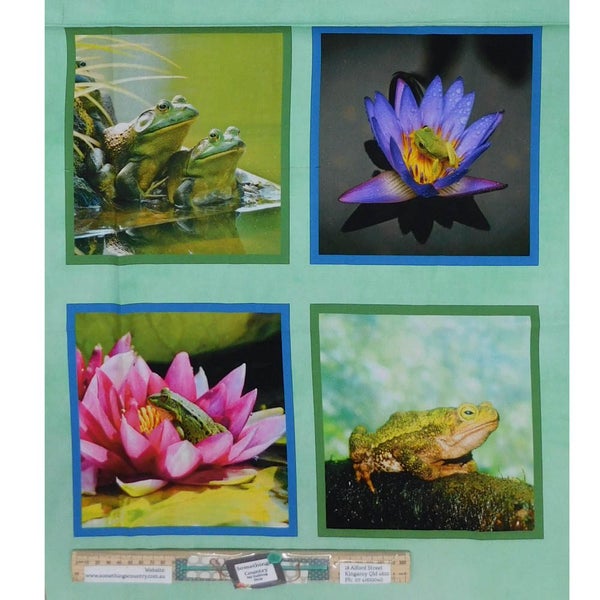 Patchwork Quilting Sewing Fabric Fab Frogs A Panel 50x110cm Carousel 4