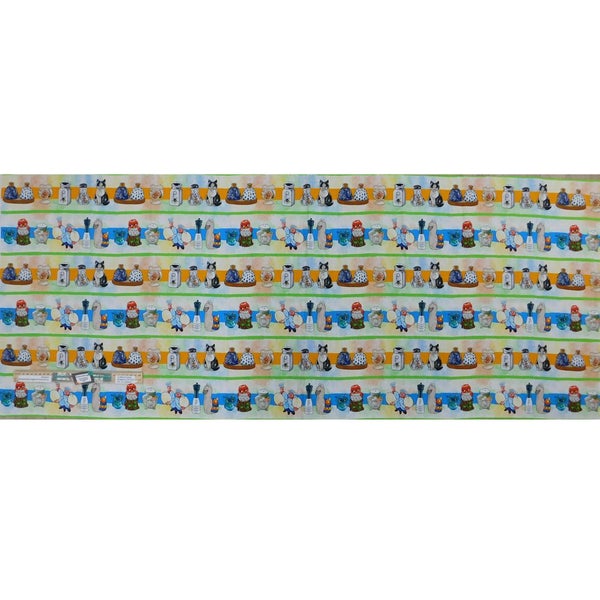 Patchwork Quilting Sewing Fabric Salt N Pepper Border Panel 59x150cm Carousel 2