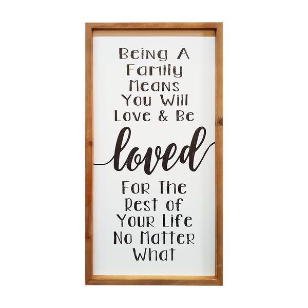 Country Farmhouse Sign Family Means Love Framed Wall Art Carousel 1