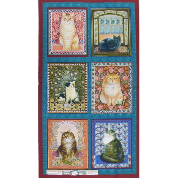 Patchwork Quilting Sewing Fabric Sophisticats Panel 62x110cm Carousel 1