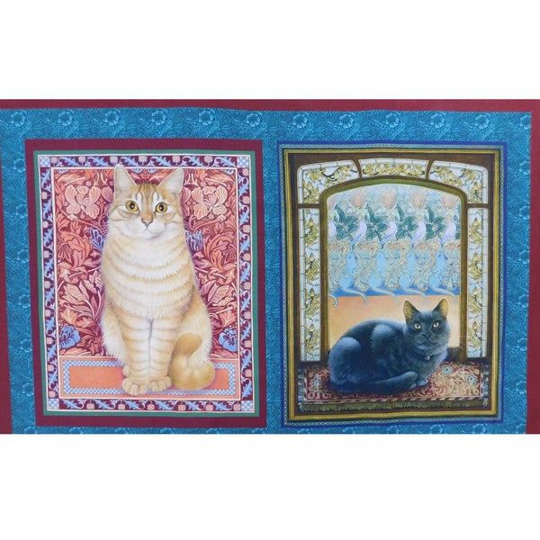 Patchwork Quilting Sewing Fabric Sophisticats Panel 62x110cm Carousel 2