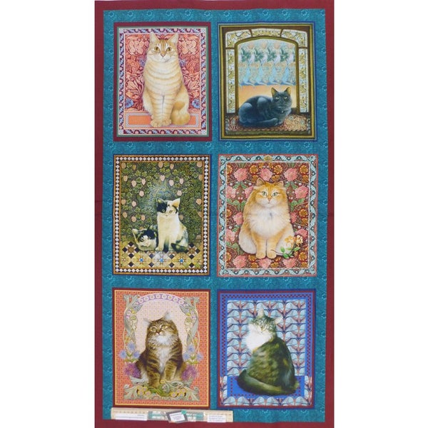 Patchwork Quilting Sewing Fabric Sophisticats Panel 62x110cm Carousel 5