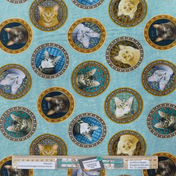 Quilting Patchwork Sewing Fabric Sophisticats Medallion 50x55cm FQ Carousel 1