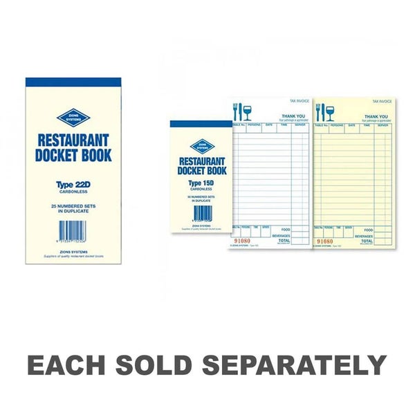 Zions Carbonless Duplicate Restaurant Docket Book Carousel 2