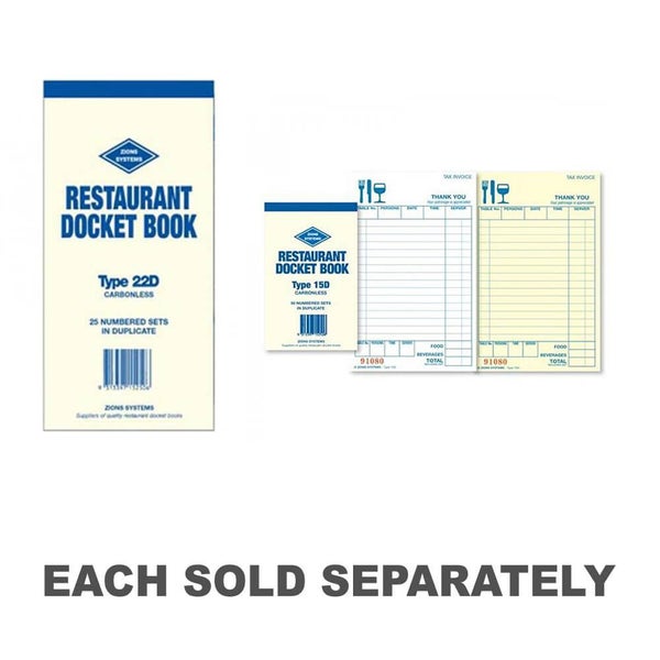 Zions Carbonless Triplicate Restaurant Docket Book Carousel 2