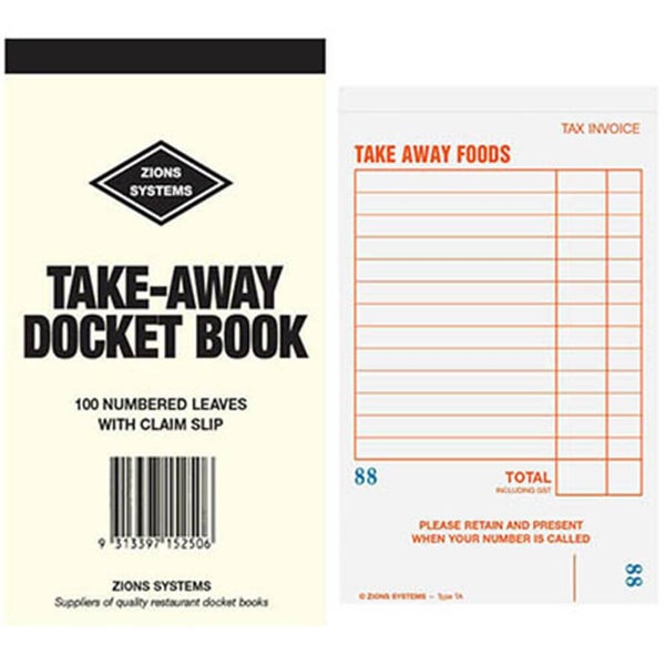 Zions Take Away Docket Book (100 Leaves) Carousel 1