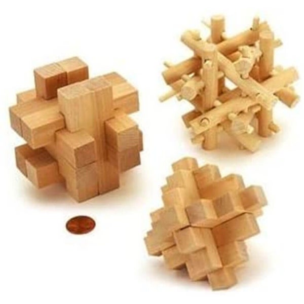 Cardinal Classic Brain Benders 3D Wood Puzzles Carousel 1