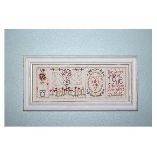 The Birdhouse Designs Secrets of Love Stitchery Printed Pattern Carousel 1