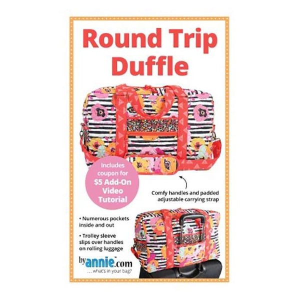 Quilting Sewing Patchwork By Annie Round Trip Duffle Pattern Only Carousel 1