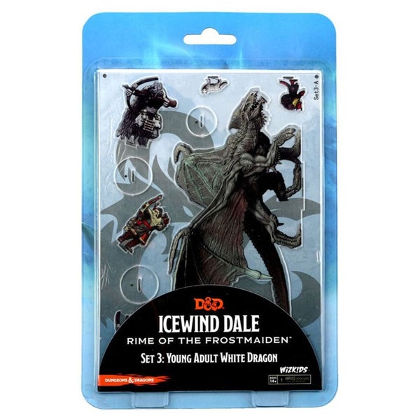 D&D Icons of Realms Icewind Dale 2D Young Adult White Dragon Carousel 1