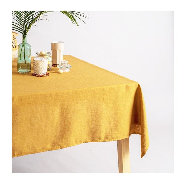 Country Table Cloth Kildare Mustard Gold Rectangle 150x230cm Tablecloth Carousel 1
